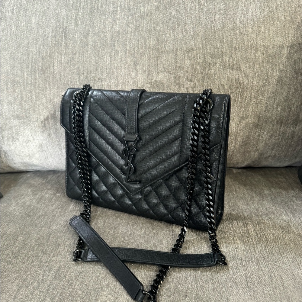 Black quilted YSL purse